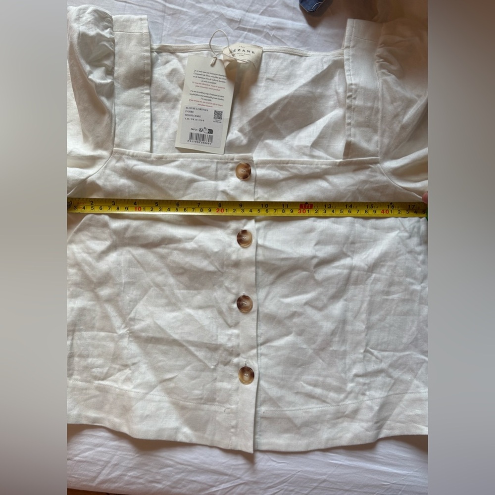 Sezane White Lorenza Blouse - Picture 7 of 9